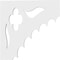 Ekena Millwork Wellington Architectural Grade PVC Bracket, 5/8"W X 12"D X 12"H BKTP01X12X12WE - alternate 2